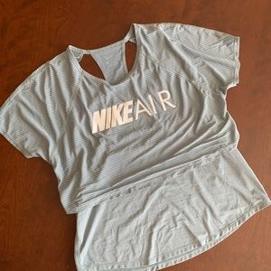 Nike Air - Blue Lightweight Racerback with Crop Top Combo Shirt
